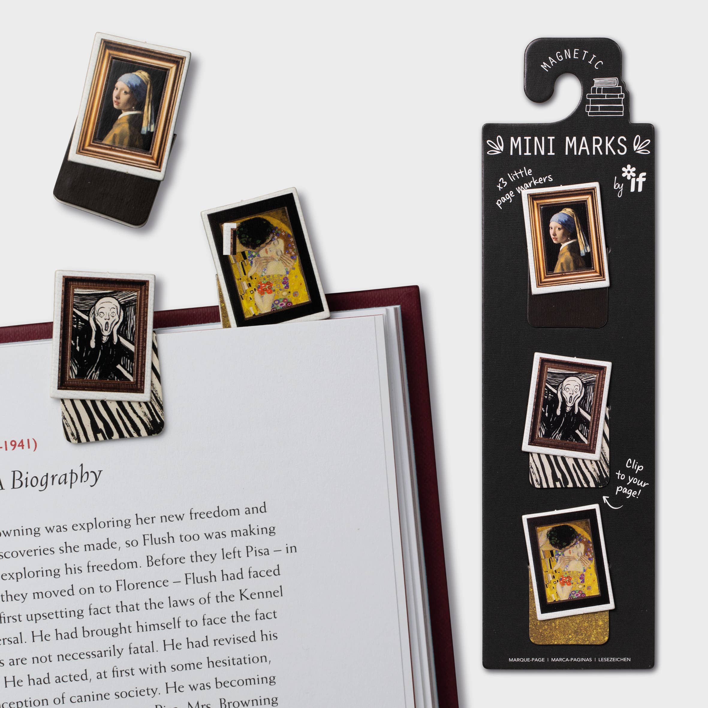 Mini Marks Magnetic Bookmarks Framed Classics Art Cloth Craft