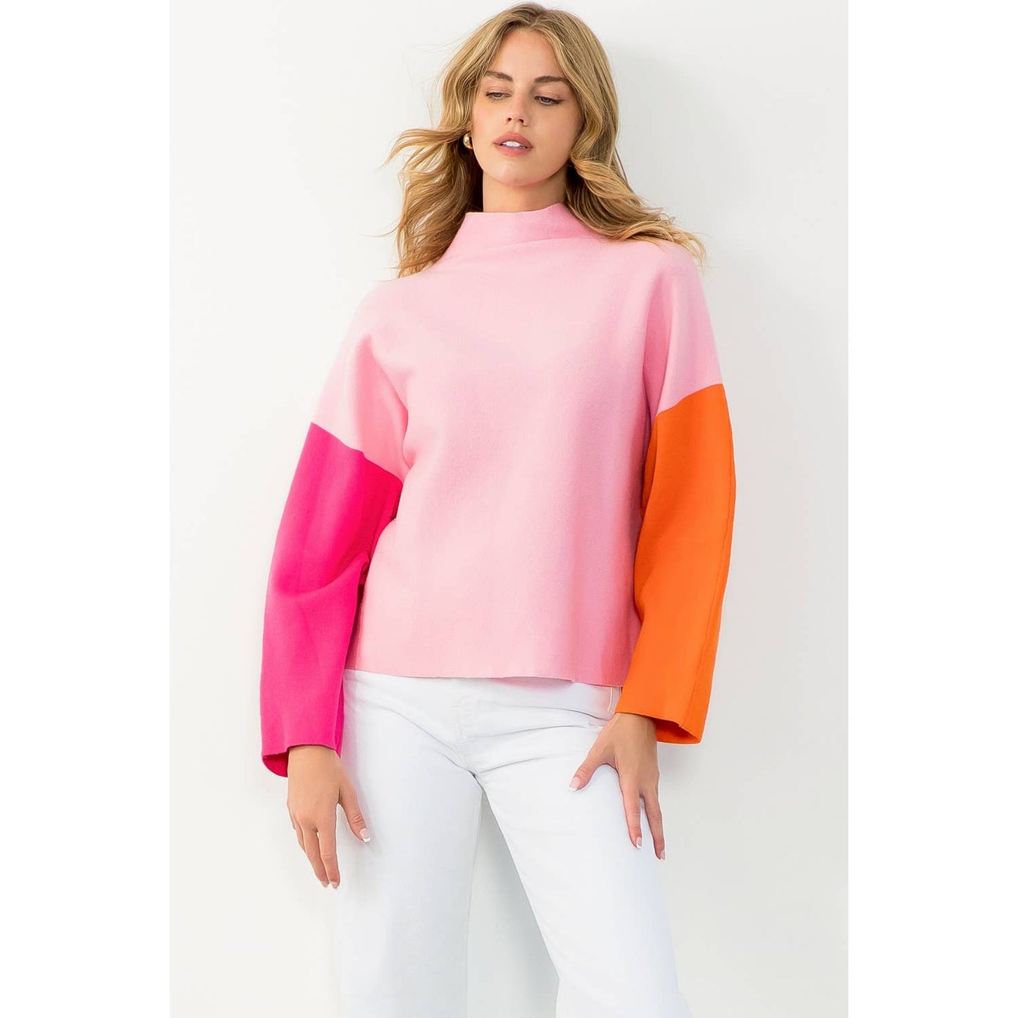 Colorblock Sleeve Sweater