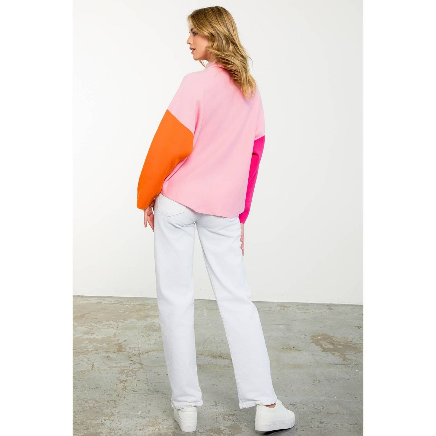 Colorblock Sleeve Sweater