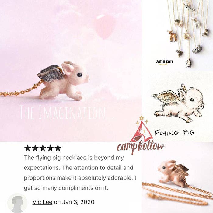 Flying Pig Necklace