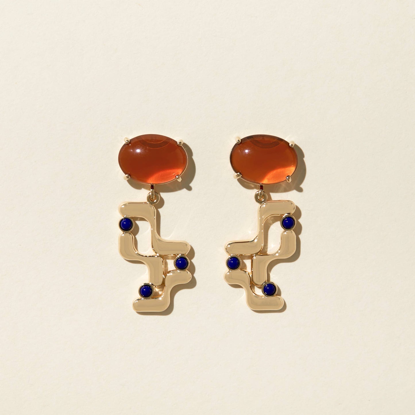 Halsted Earrings - Brown