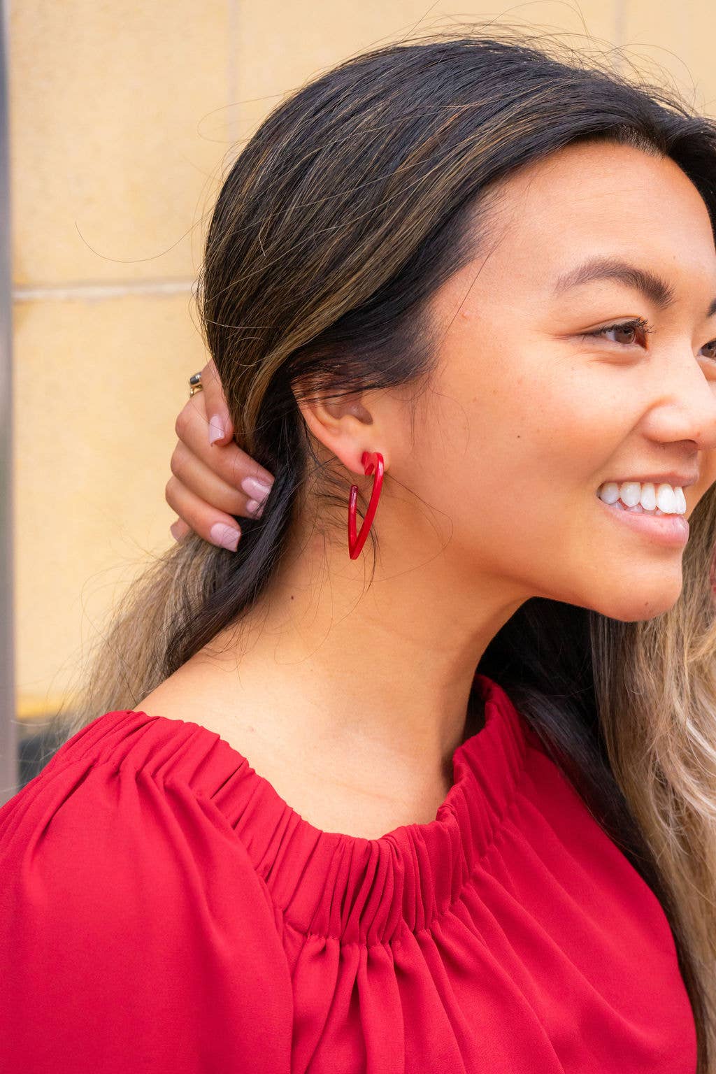 Heart Hoops- Red