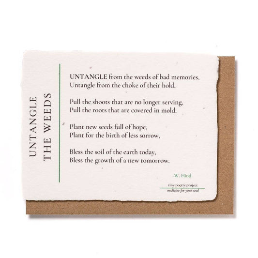 Untangle The Weeds: Plantable Wildflower Encouragement Card