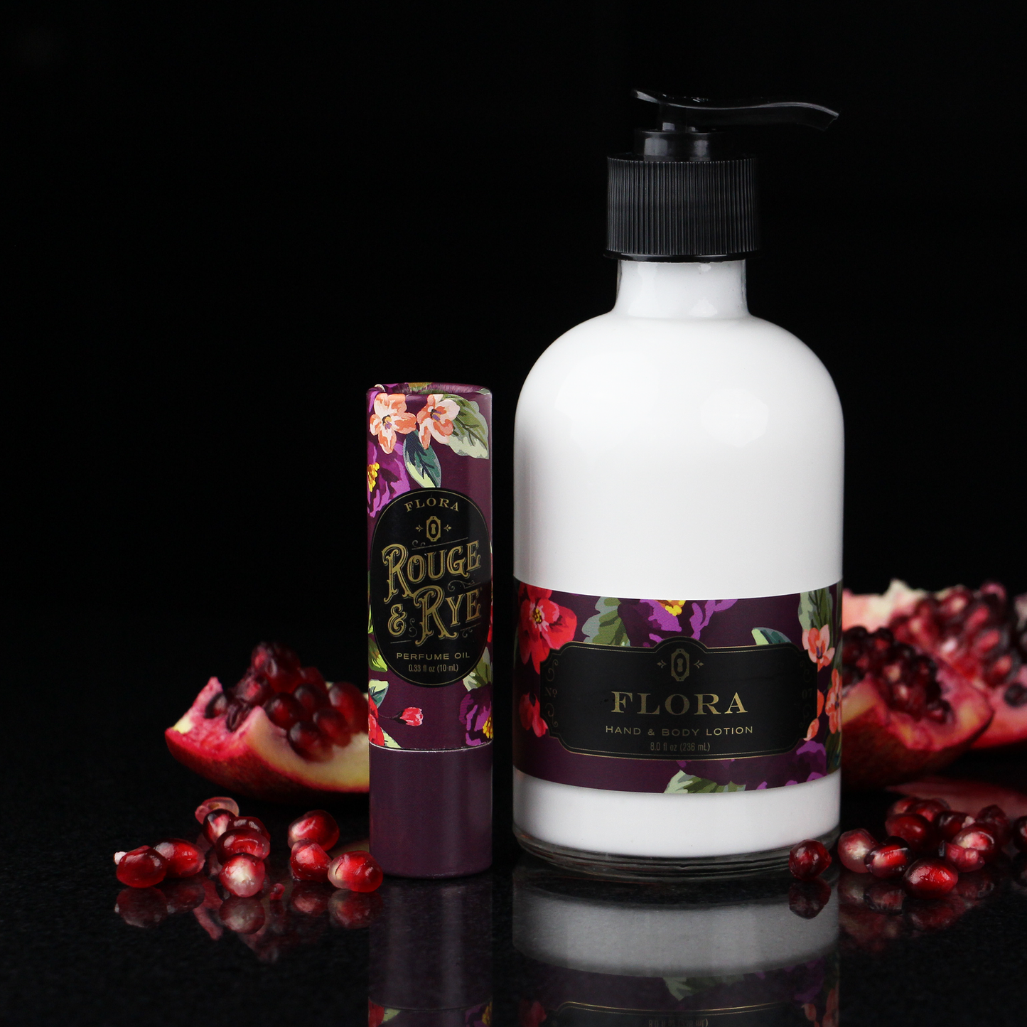 Flora Perfume Oil • Pomegranate, Bergamot and Black Tea