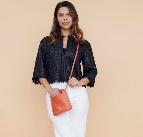 Lilly Handcrafted Leather Crossbody Bag