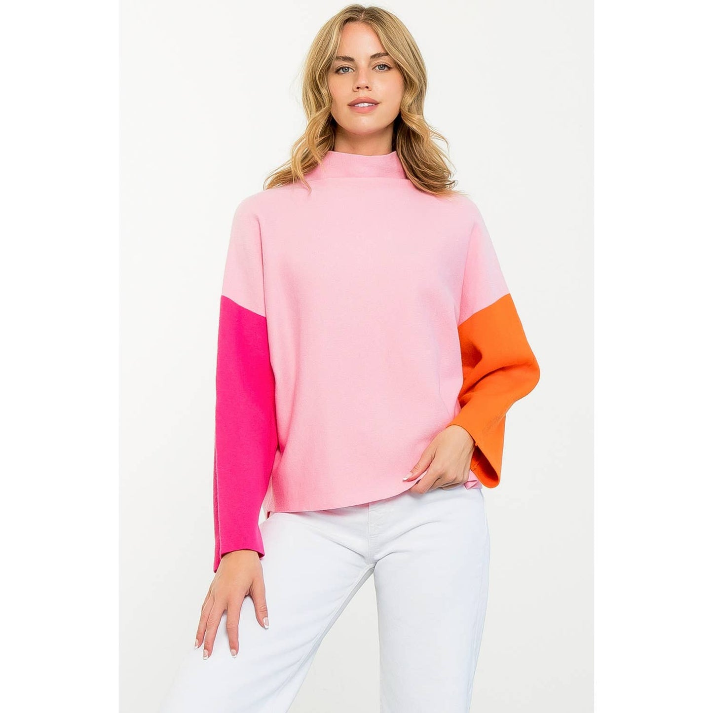 Colorblock Sleeve Sweater