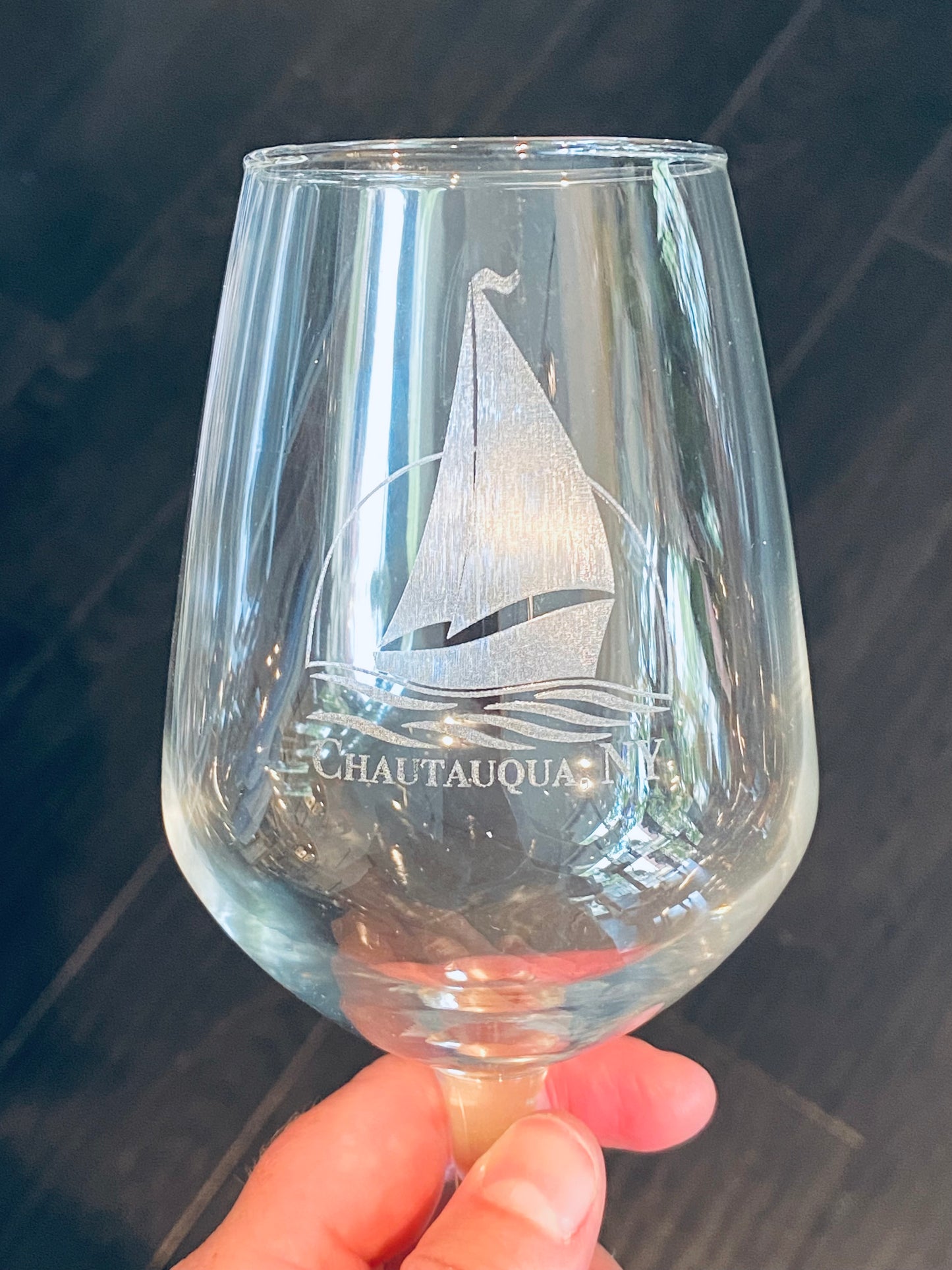 Chautauqua Sailboat Wine Glass