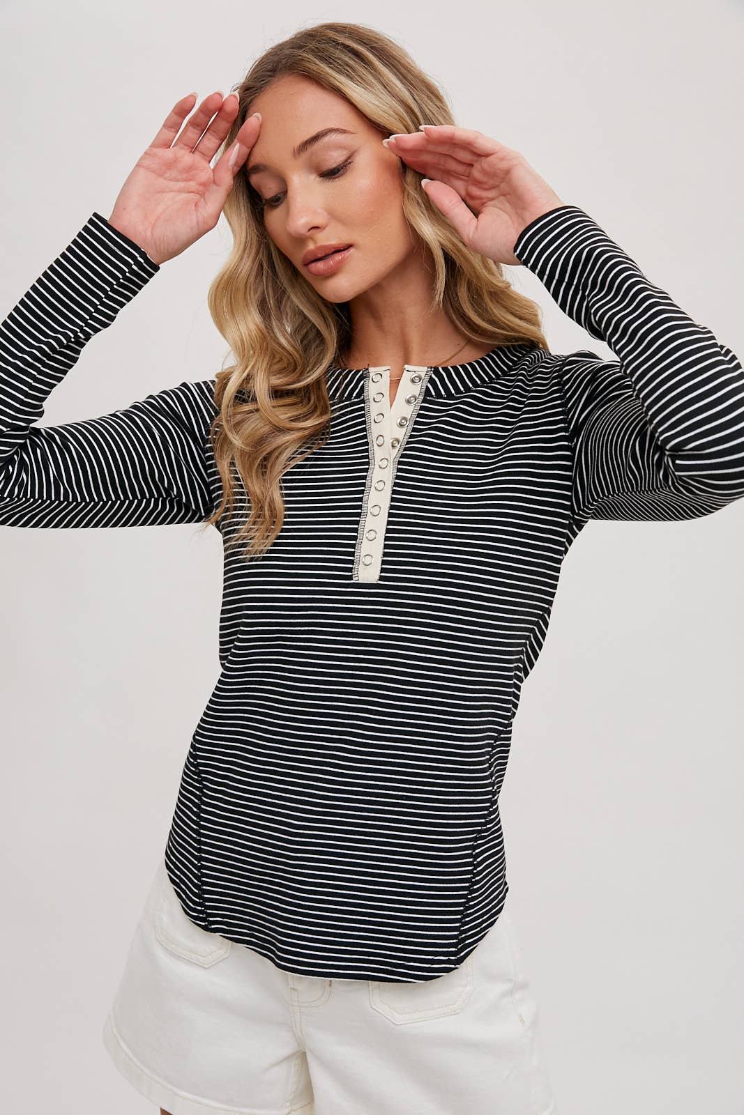 Striped Henley Top