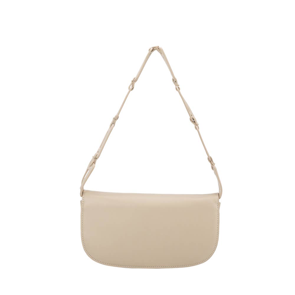 Inez Recycled Vegan Shoulder Bag - Bone