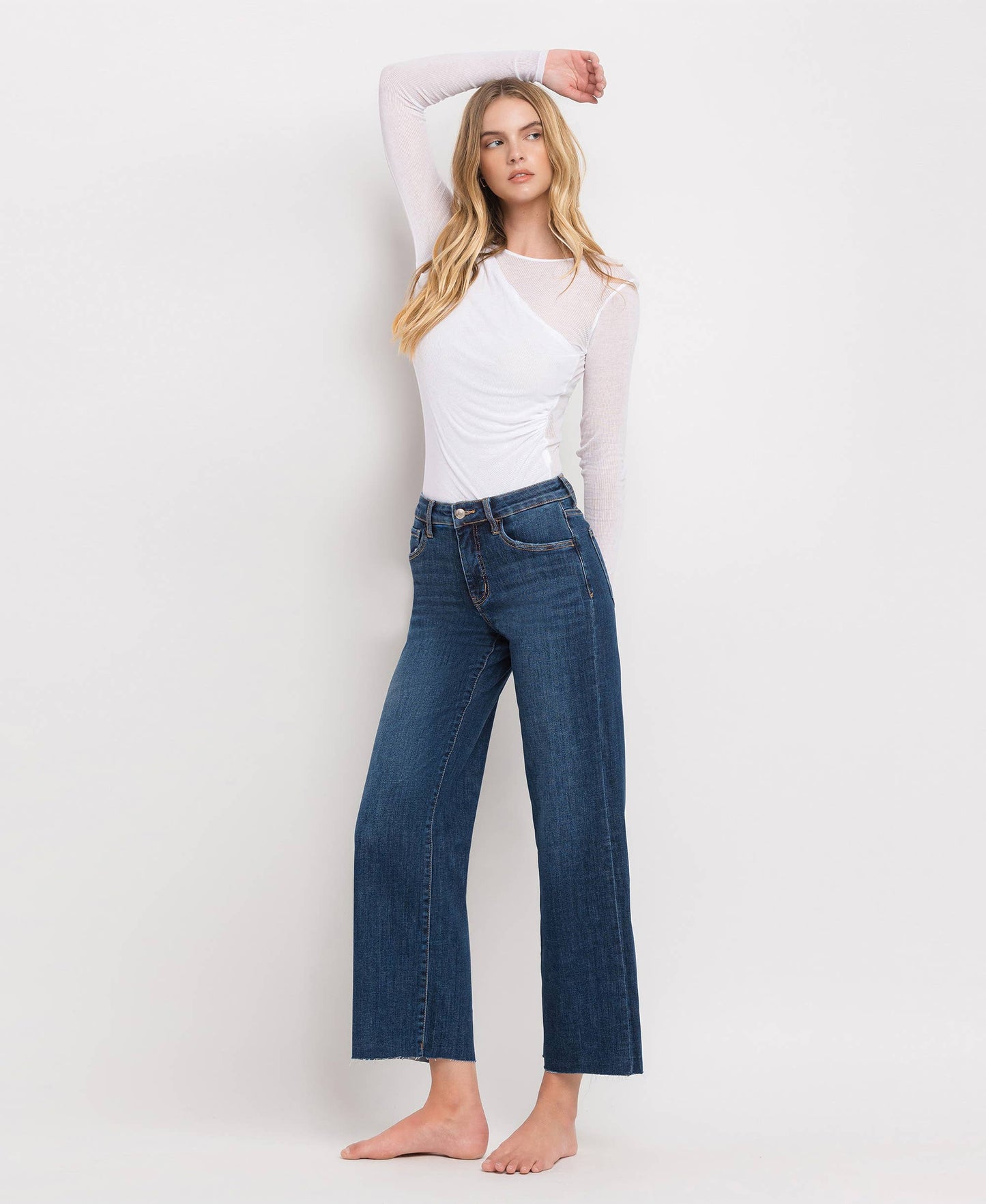 Tummy Control Mid Rise Jeans - Dark Wash