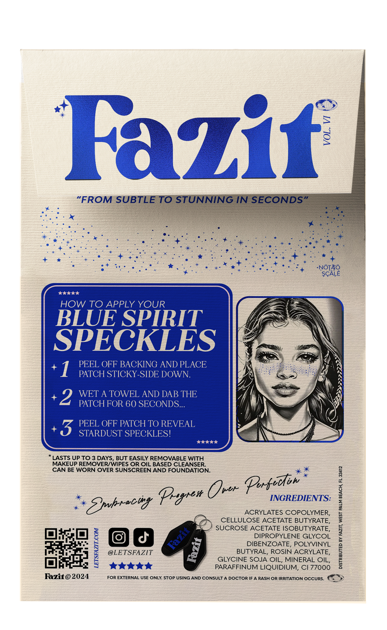 Blue Spirit Speckles Makeup Patches - Team Spirit Collection