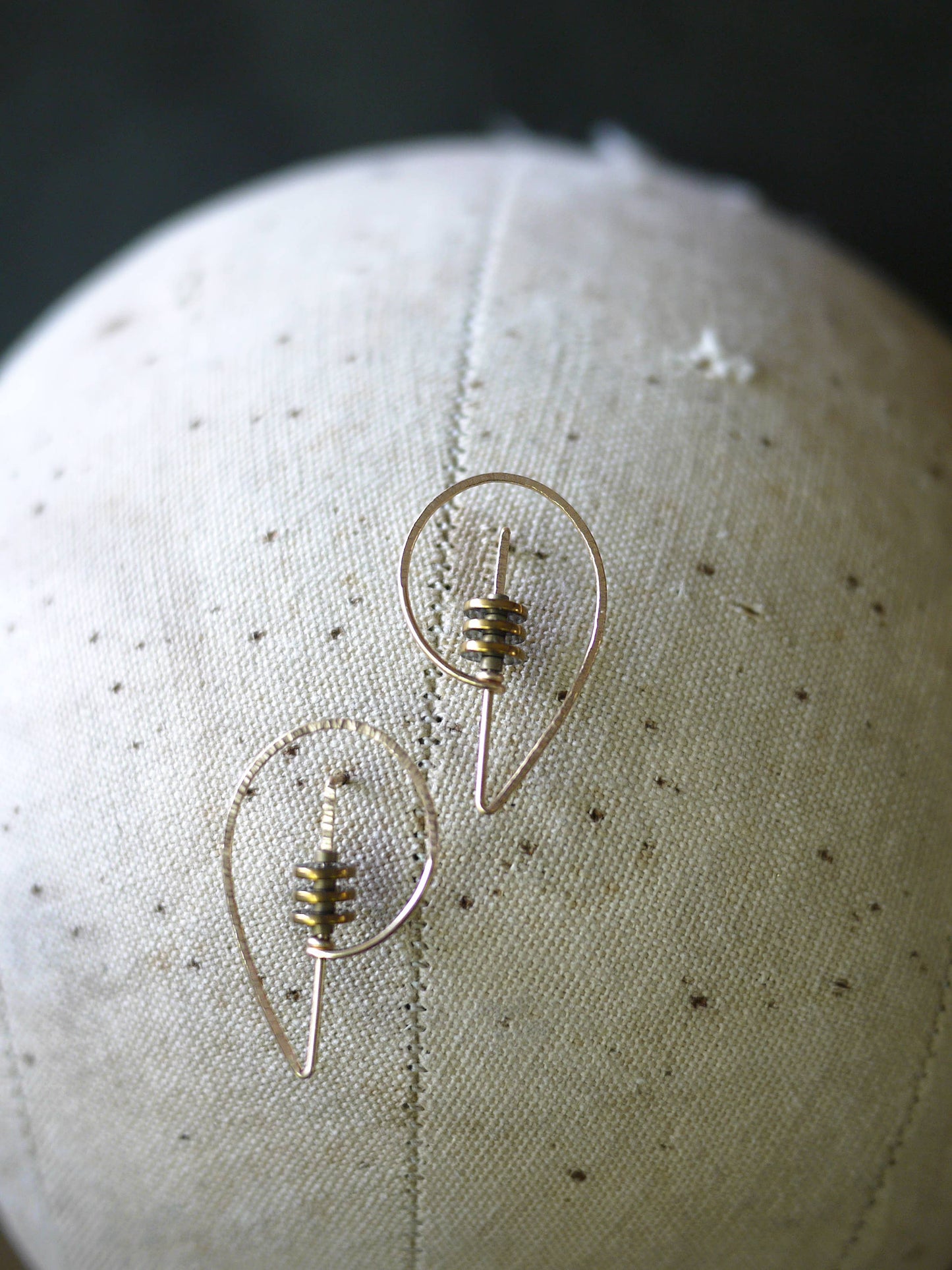 Nautilus Shaped Gold Fill Stud Earrings