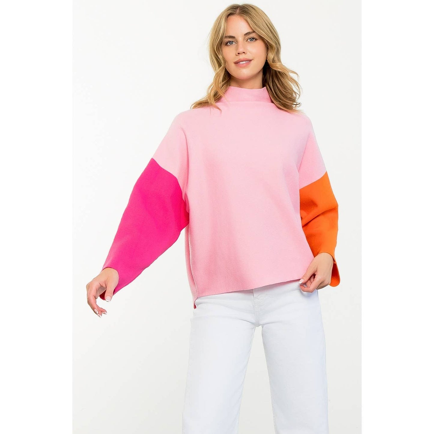 Colorblock Sleeve Sweater