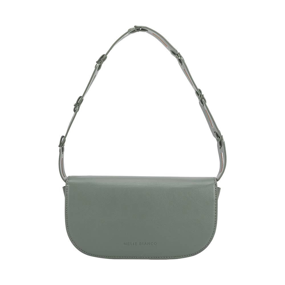 Inez Recycled Vegan Shoulder Bag - Dusty Teal