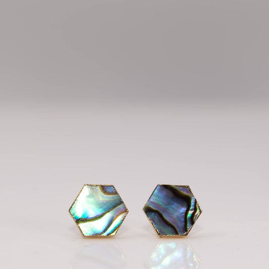 Abalone Hexagon Studs