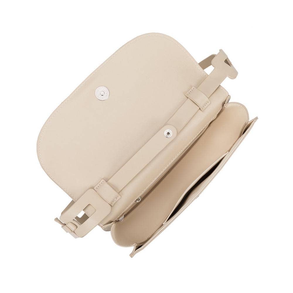 Inez Recycled Vegan Shoulder Bag - Bone