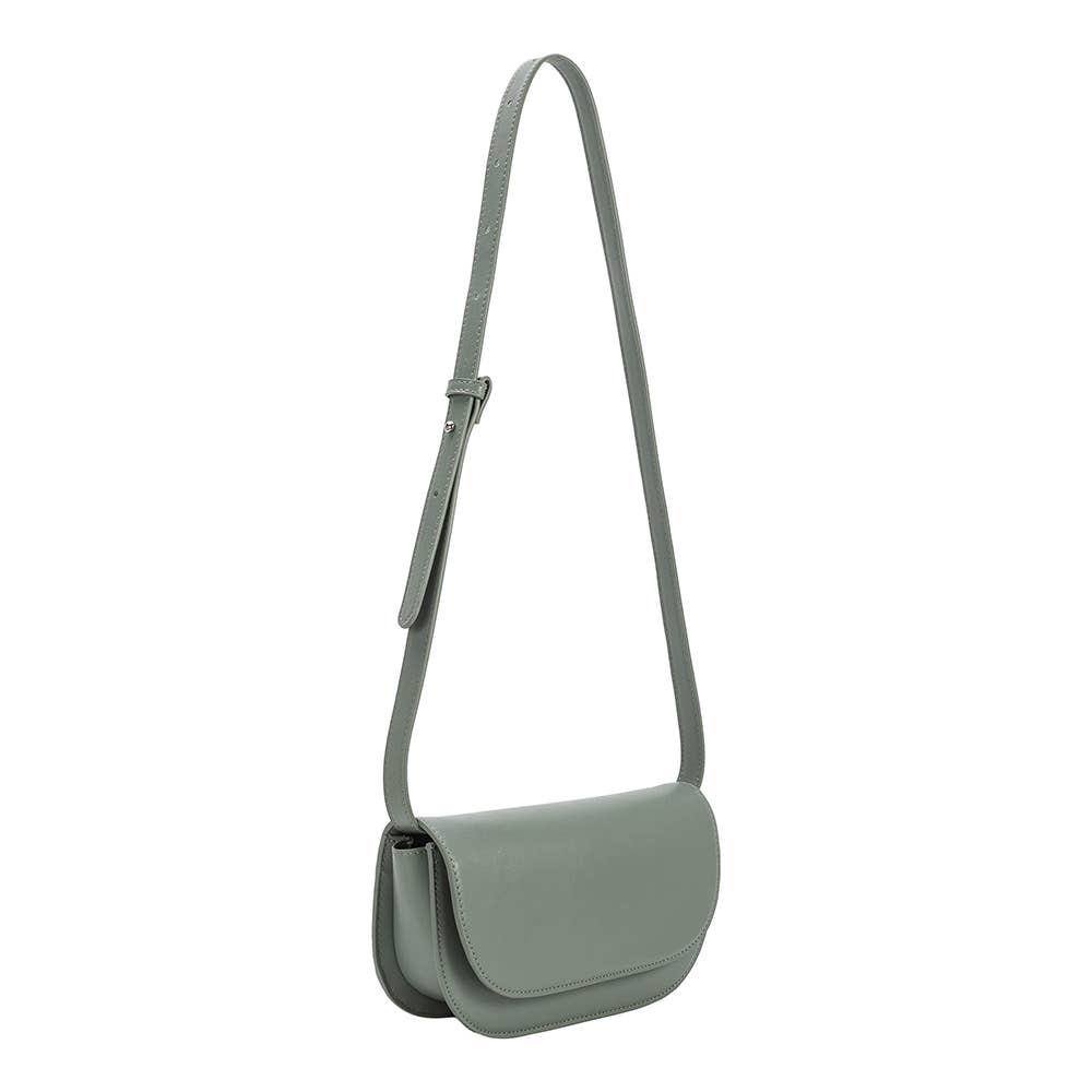 Inez Recycled Vegan Shoulder Bag - Dusty Teal