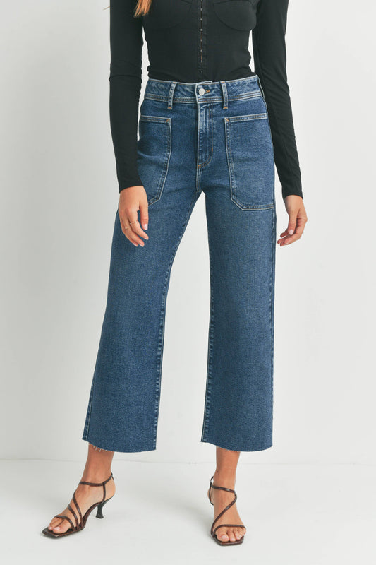 JUST BLACK DENIM - Utility Wide Leg