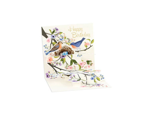 Perched Birds - Mini Pop-Up Card