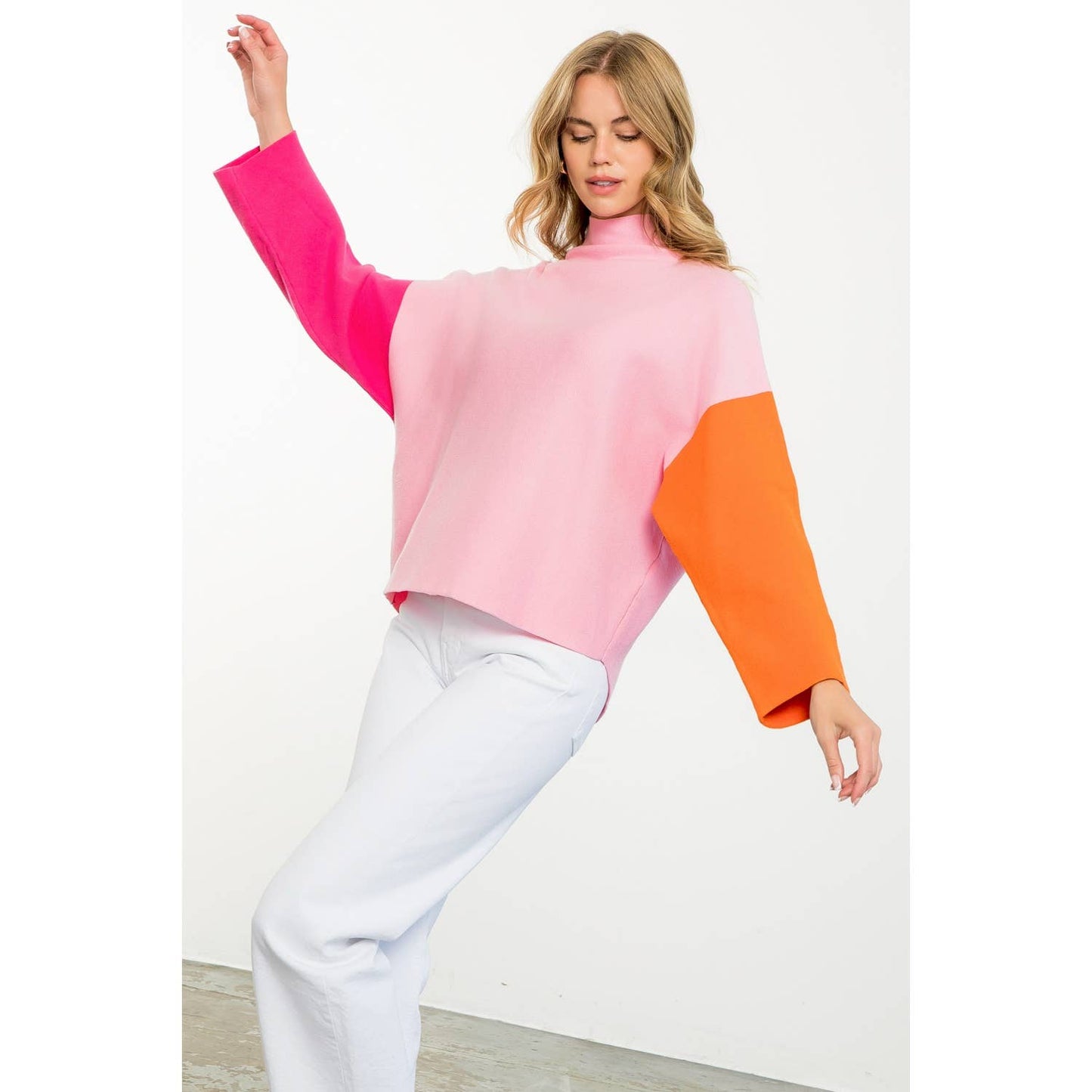 Colorblock Sleeve Sweater