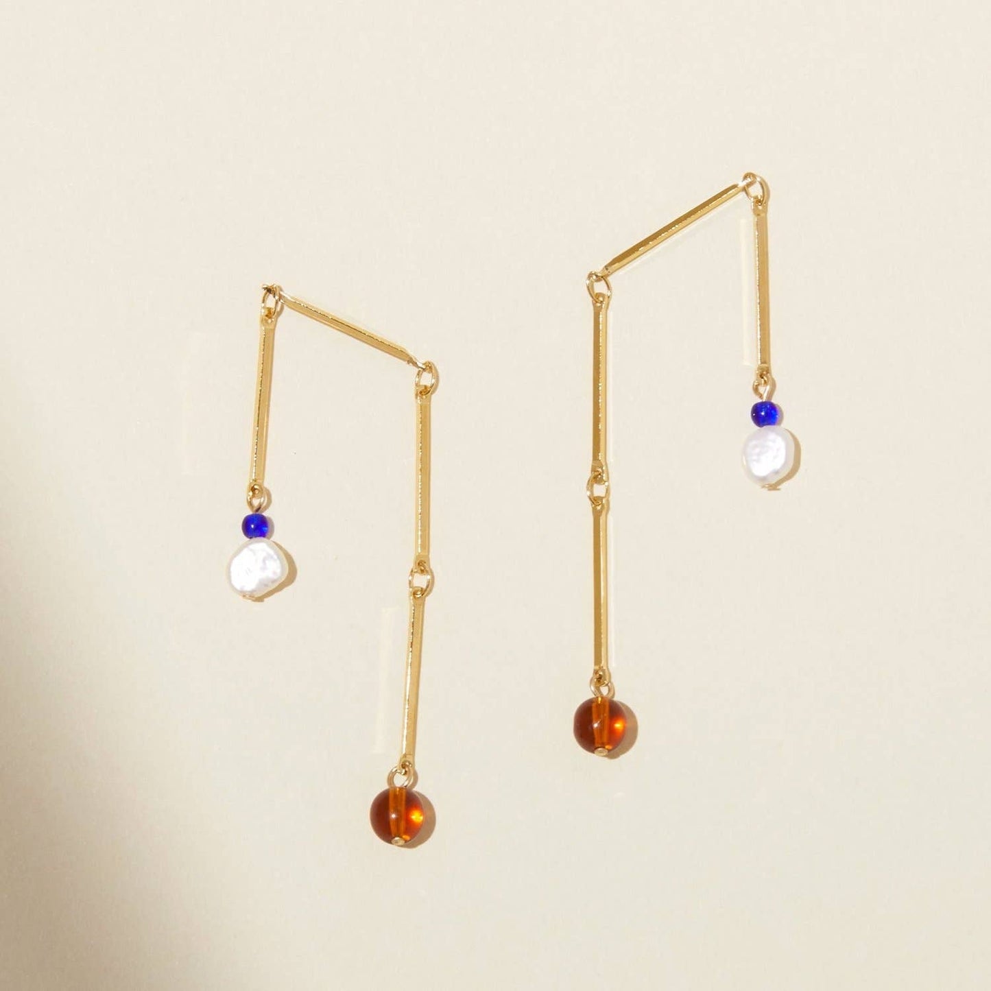 Toni Earrings - Glass and Pearl