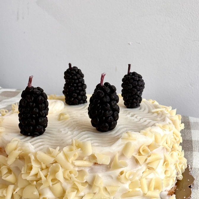 Beeswax Blackberry Birthday Candles