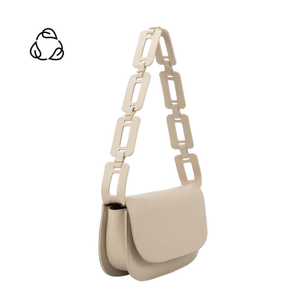 Inez Recycled Vegan Shoulder Bag - Bone