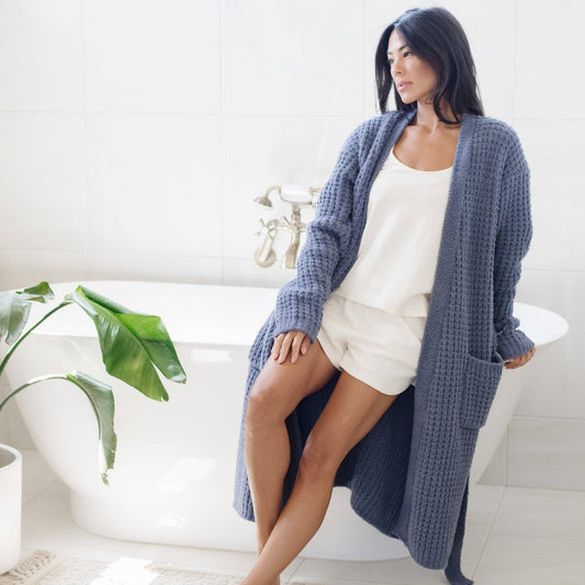 Saranoni Waffle Knit Robe