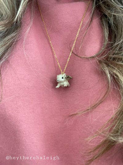 Flying Pig Necklace