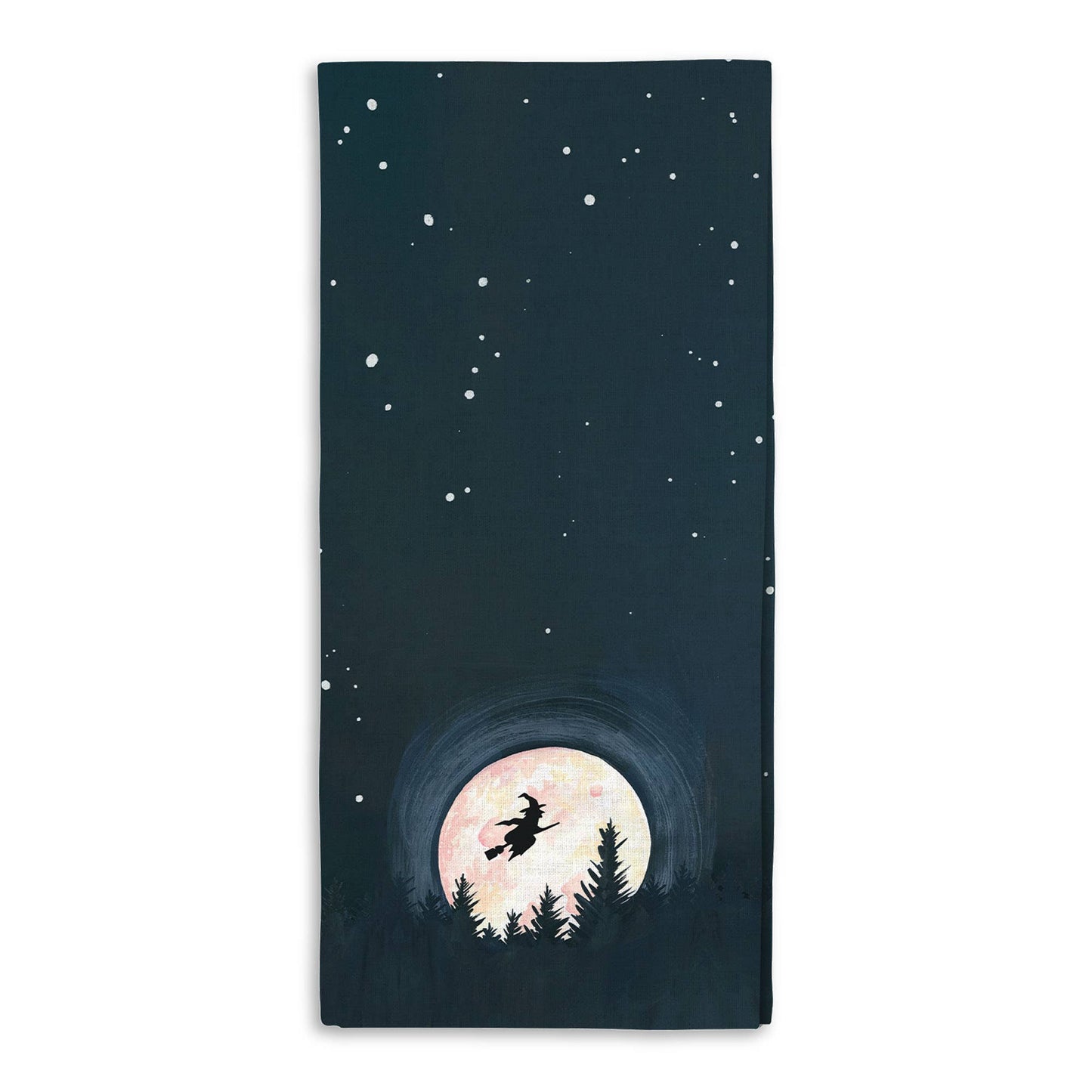 Halloween Witch Moon Kitchen Towel