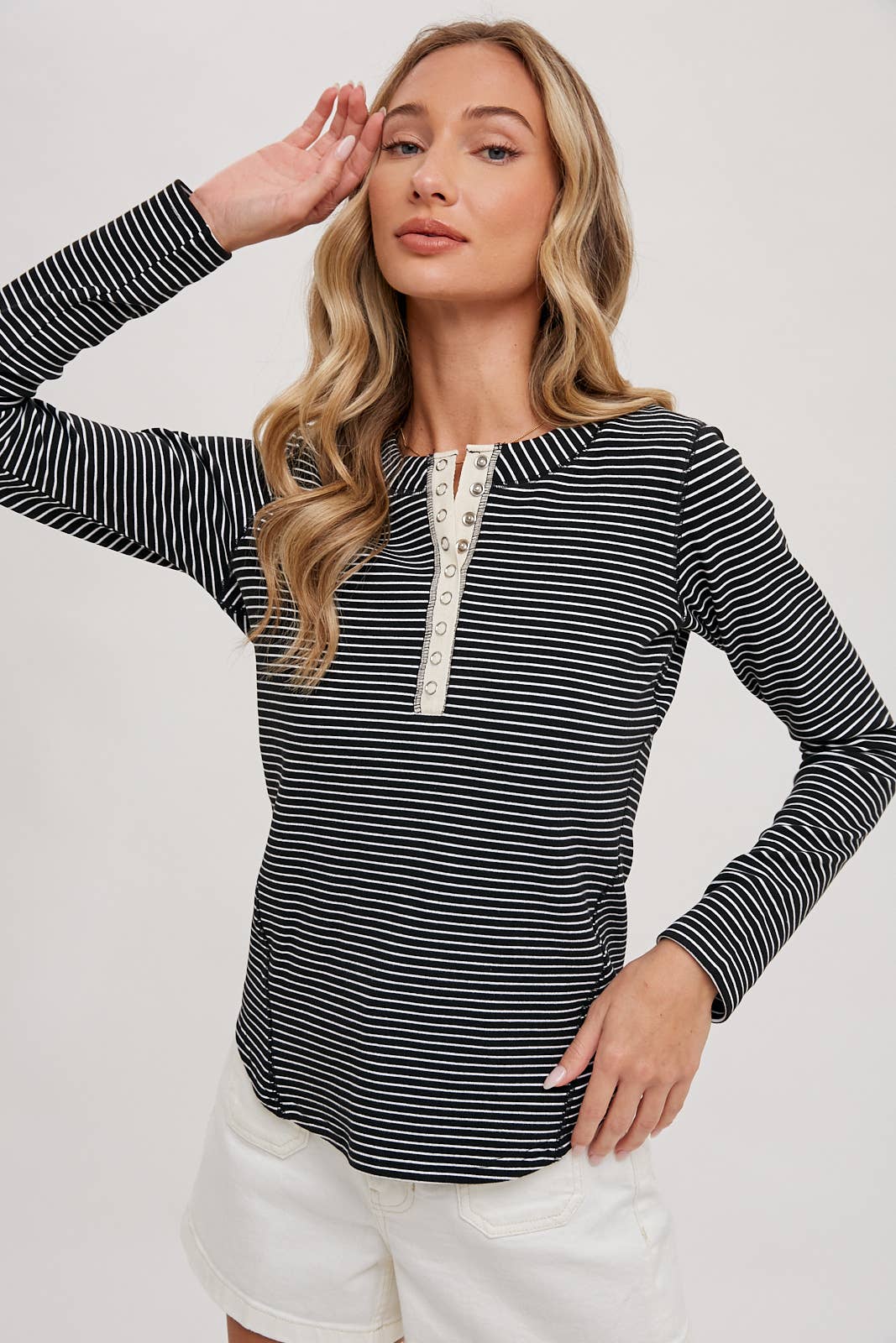 Striped Henley Top