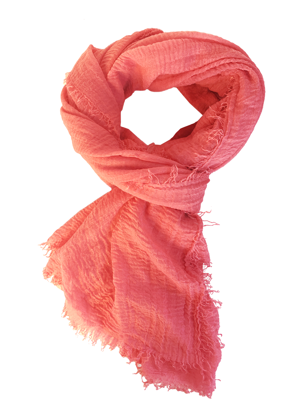 Buttery Soft Gauze Scarf - Salmon