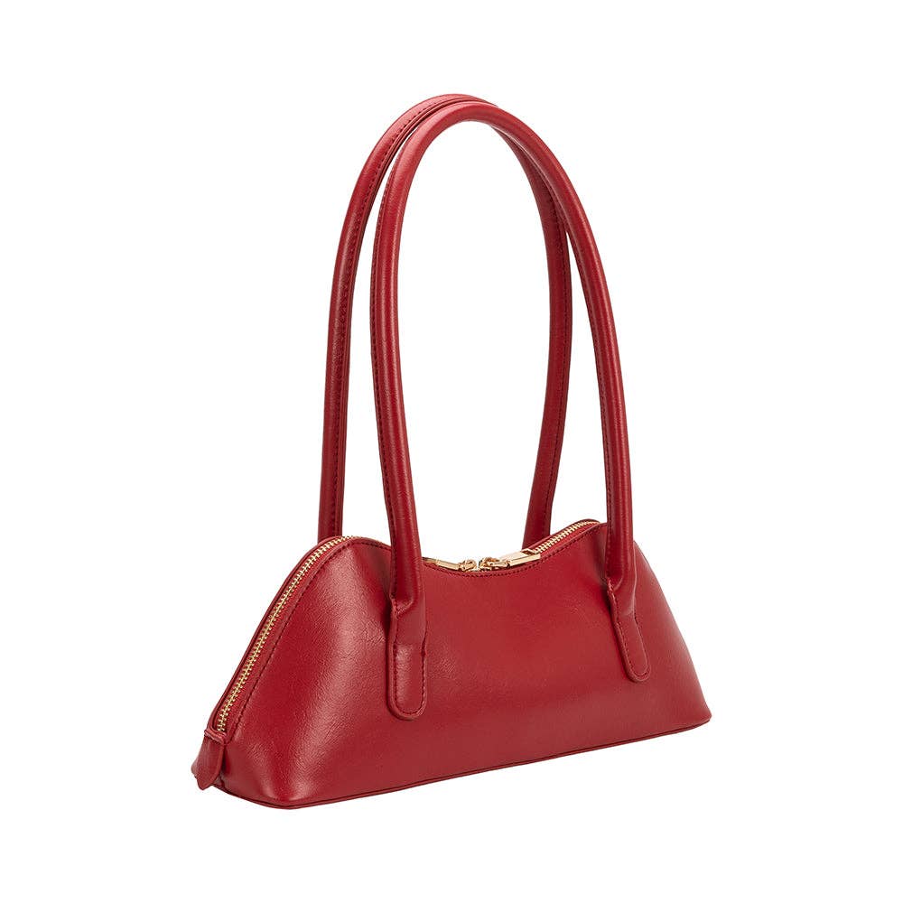 Dakota Recycled Vegan Shoulder Bag - Red