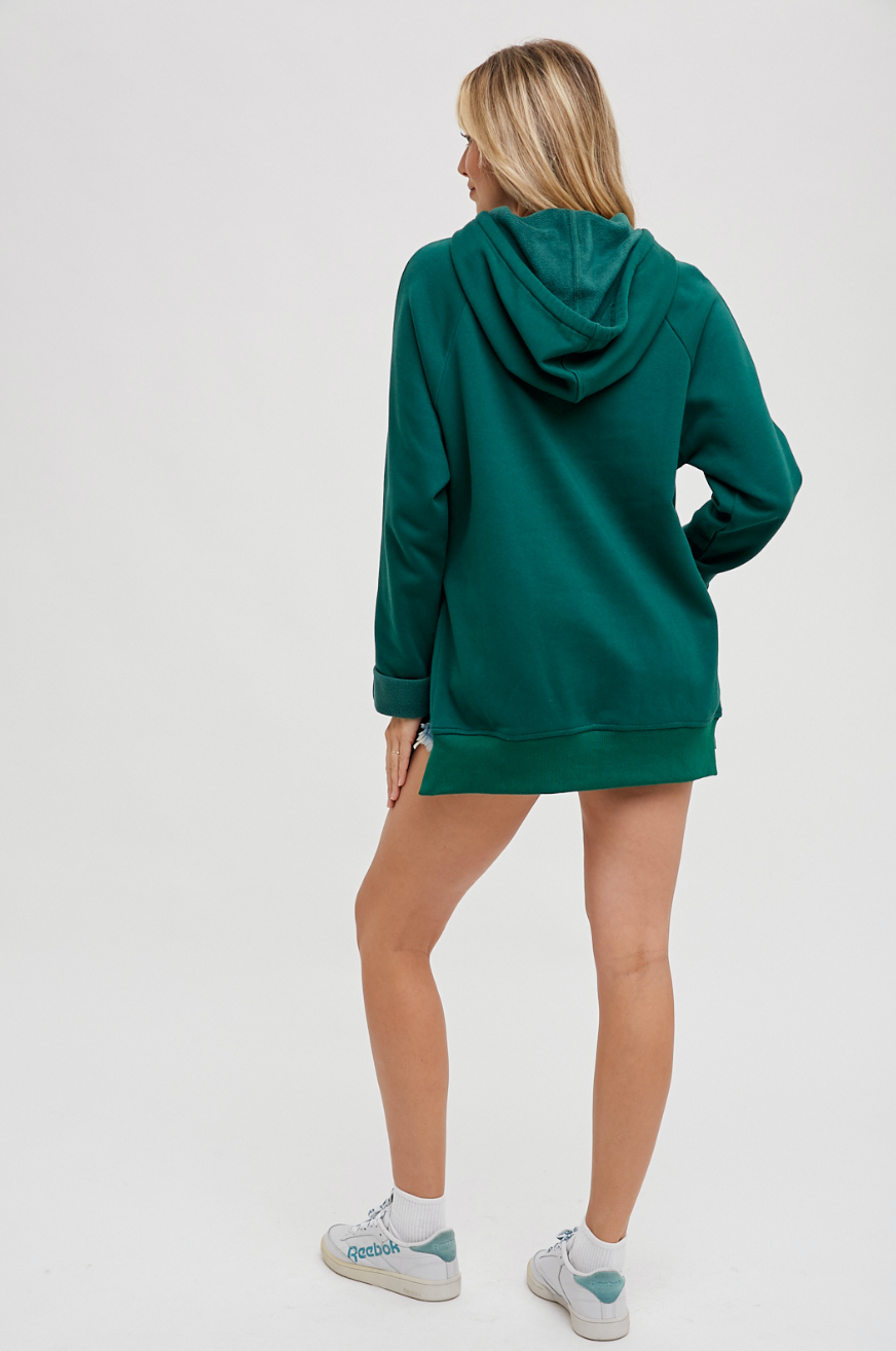 Side Slit Tunic Hoodie – ART Cloth + Craft