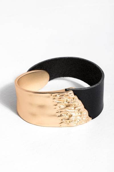 Metal & Leather Bracelet