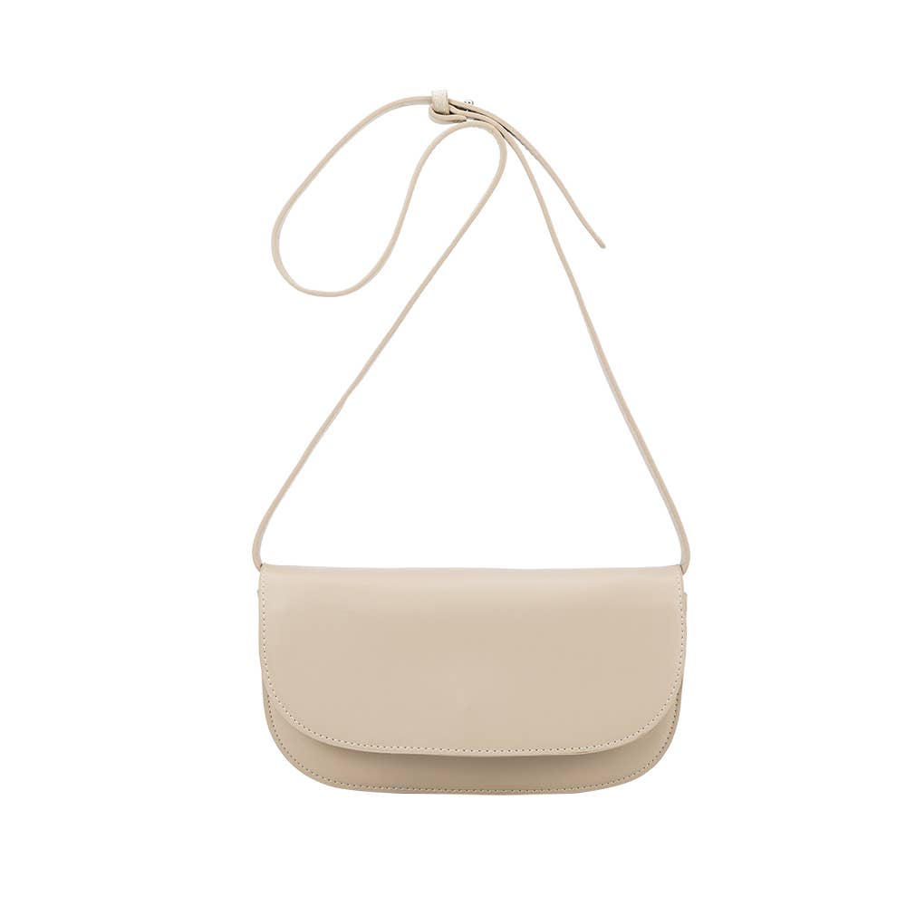 Inez Recycled Vegan Shoulder Bag - Bone