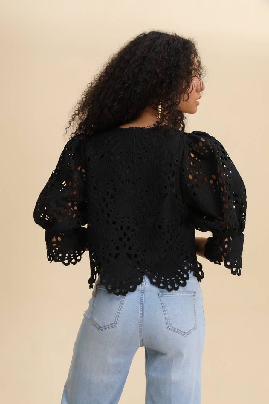 Selena Lace Crop Blouse