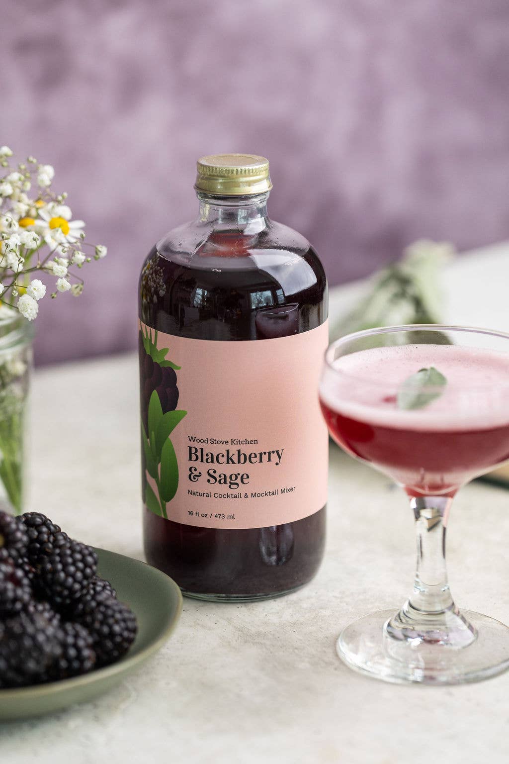 Blackberry & Sage Cocktail Mixer and Mocktail Mixer, 16 fl oz