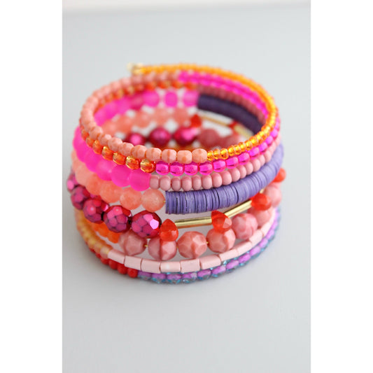 Pink & Purple Wrap Bracelet
