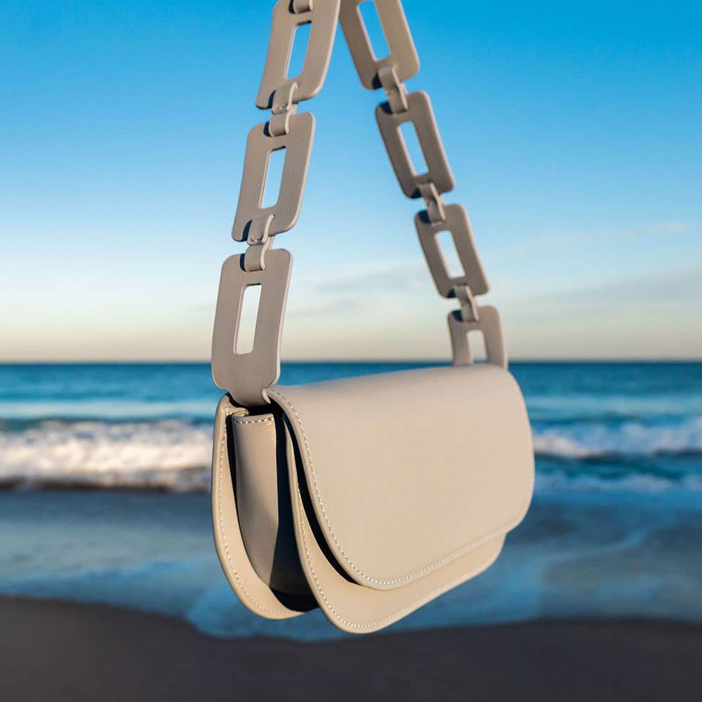 Inez Recycled Vegan Shoulder Bag - Bone