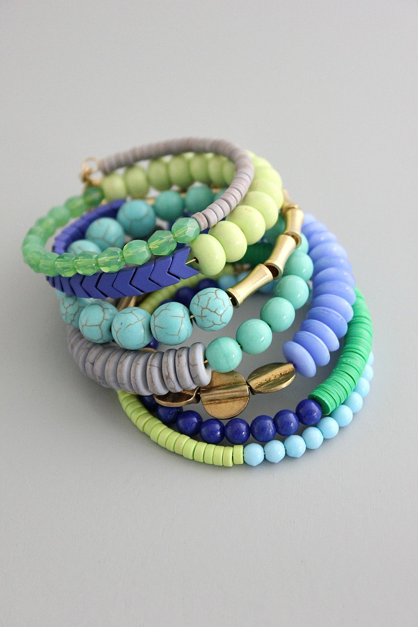 Blue & Green Wrap Bracelet