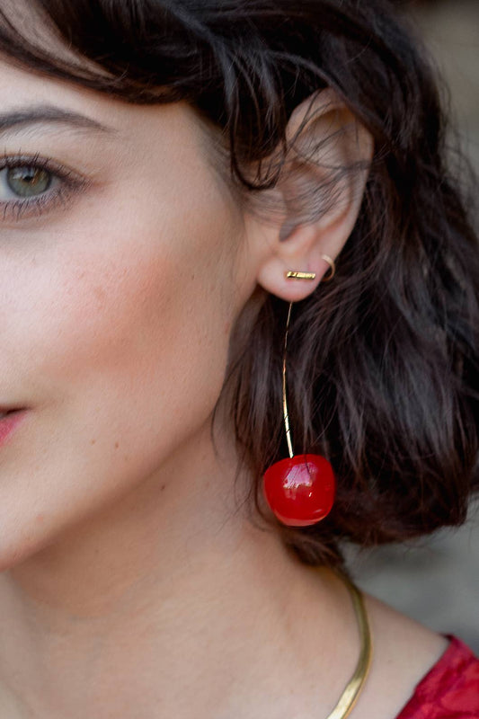 Cherry Threader Earrings