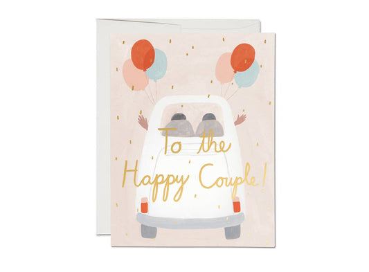 Away They Go -Wedding Greeting Card