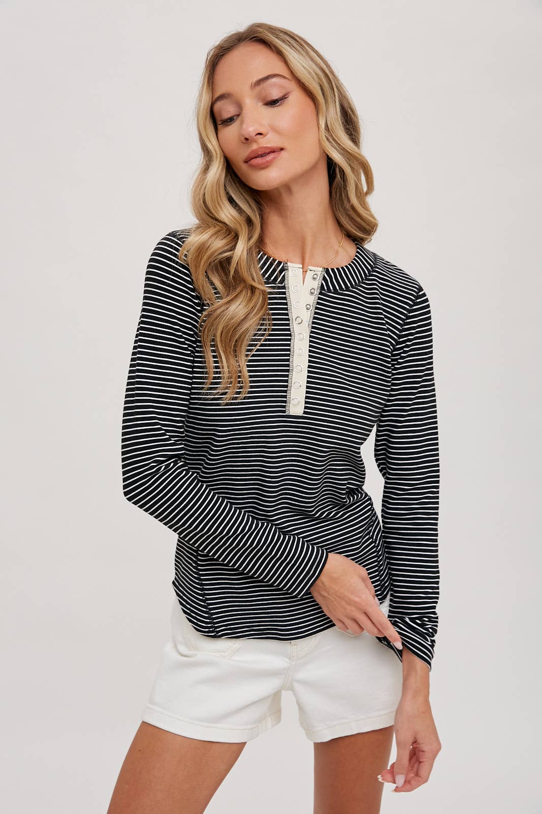 Striped Henley Top