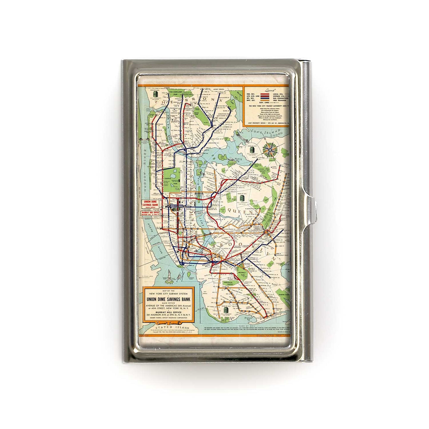 NYC Subway Map Card Case