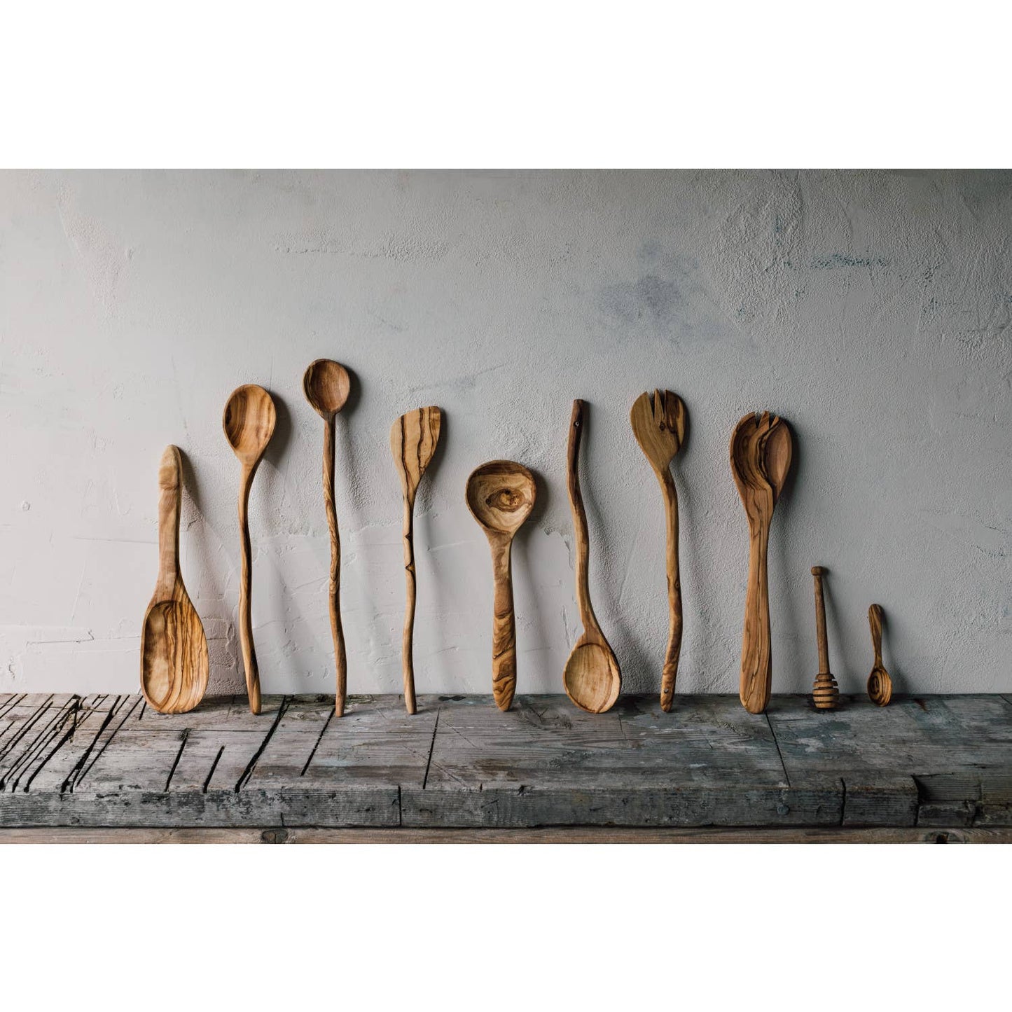 Olive Wood Wavy Rounded Spoon