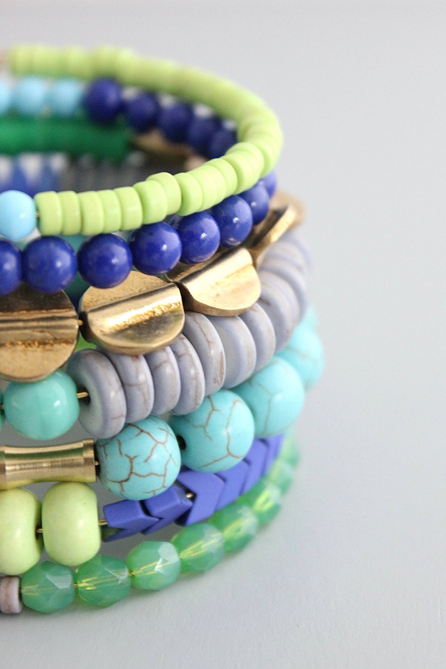 Blue & Green Wrap Bracelet