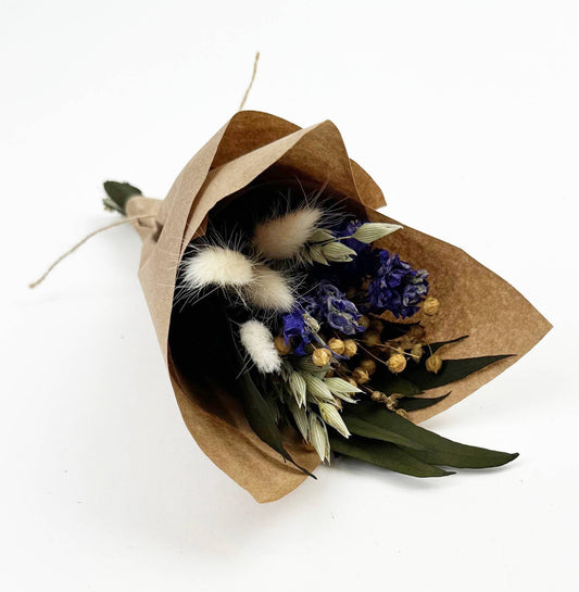 Purple Larkspur & Bunny Tail Mini Bouquet