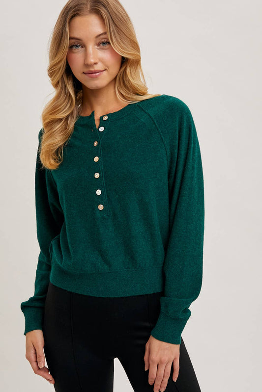 Button Detail Knit Sweater