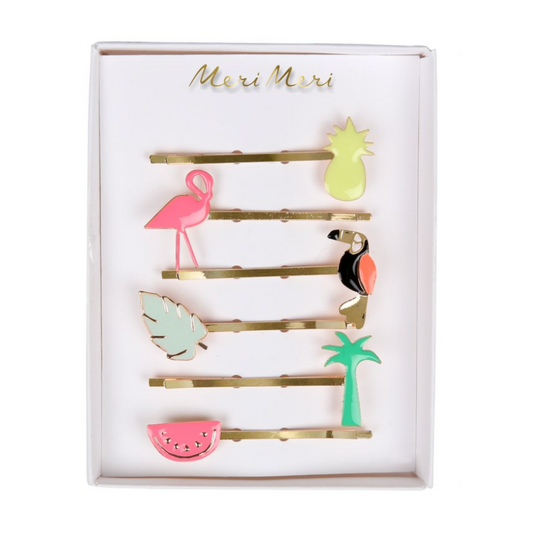 Tropical Enamel Hair Slides